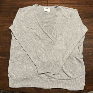 Old Navy Light Gray Women's Wrap Sweater